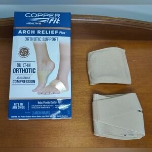 Copper Fit NEW Arch Relief Orthotics, One Pair For Women & Men